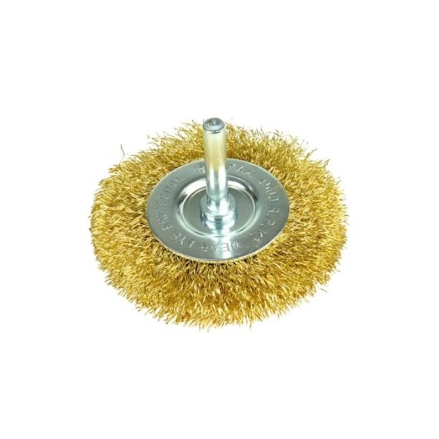 Escova Circular com Haste 3 Pol. Latonado - Worker  Escova Circular com Haste 3 Pol. Latonado - Worker