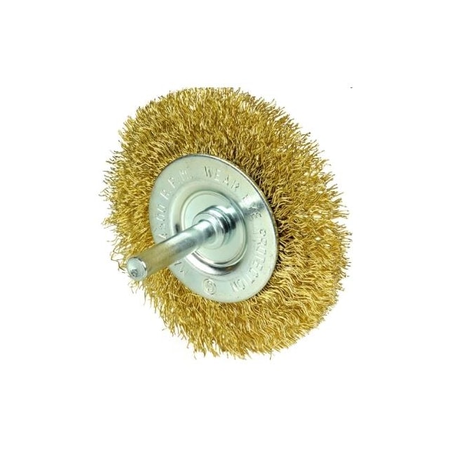 Escova Circular com Haste 3 Pol. Latonado - Worker  Escova Circular com Haste 3 Pol. Latonado - Worker