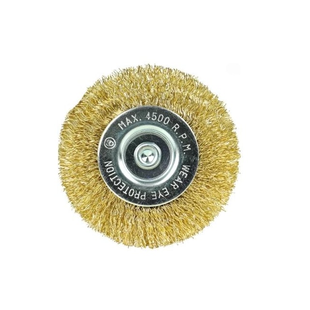 Escova Circular com Haste 3 Pol. Latonado - Worker  Escova Circular com Haste 3 Pol. Latonado - Worker