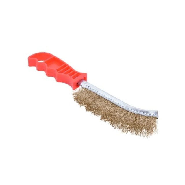 Escova de Aço Manual Latonada Cabo Plástico - Worker  Escova de Aço Manual Latonada Cabo Plástico - Worker
