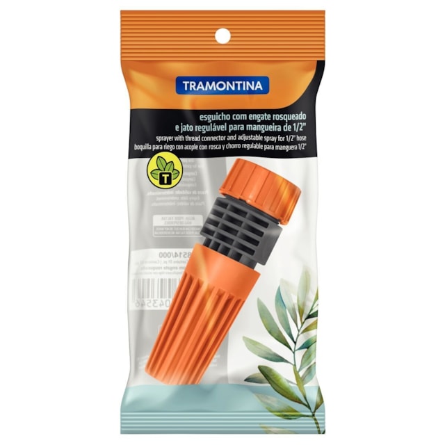 Esguicho com Engate Rosqueado e Jato Regulável - TRAMONTINA Esguicho com Engate Rosqueado e Jato Regulável - TRAMONTINA