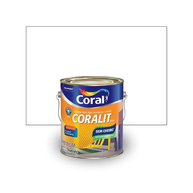 Esmalte Brilhante Coralit Secagem Rápida Balance Branco 3,6L - Coral  Esmalte Brilhante Coralit Secagem Rápida Balance Branco 3,6L - Coral