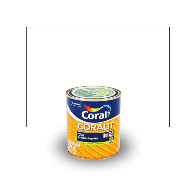 Esmalte Brilhante Coralit Secagem Rápida Balance Branco 900ml - Coral  Esmalte Brilhante Coralit Secagem Rápida Balance Branco 900ml - Coral