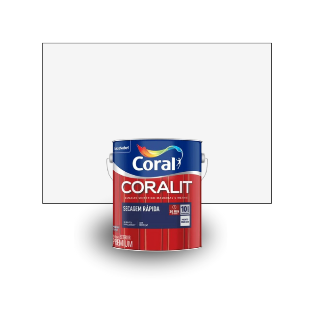 Esmalte Coralit Secagem Rápida 3L Branco - Coral Esmalte Coralit Secagem Rápida 3L Branco - Coral