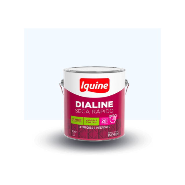 Esmalte Dialine Seca Rápido Alto Brilho 3L Branco Neve - IQUINE Esmalte Dialine Seca Rápido Alto Brilho 3L Branco Neve - IQUINE