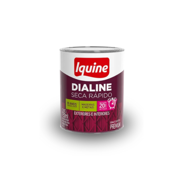 Esmalte Dialine Seca Rápido Branco Neve 750ml - Iquine Esmalte Dialine Seca Rápido Branco Neve 750ml - Iquine