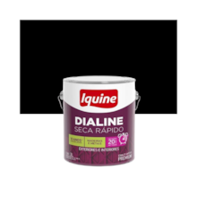 Esmalte Dialine Secagem Rápida Preto Fosco 3L - IQUINE
