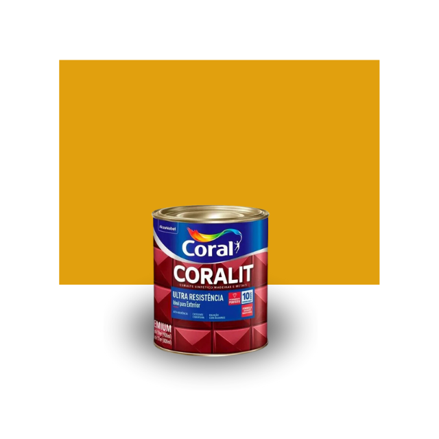 Esmalte Ouro Alto Brilho Ultra Resist Coralit 3,6L - CORAL Esmalte Ouro Alto Brilho Ultra Resist Coralit 3,6L - CORAL