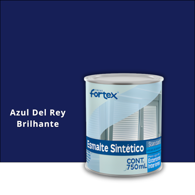 Esmalte Sintéetico Azul Del Rey Brilhante 750ml - FORTEX