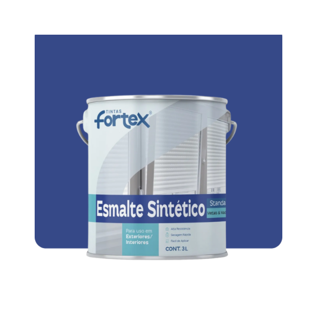 Esmalte Sintético Azul Del Rey Brilhante 3L - FORTEX