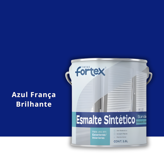 Esmalte Sintético Azul França Brilhante 3,6L - FORTEX