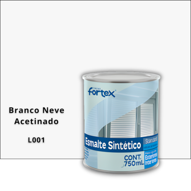 Esmalte Sintético Branco Neve Acetinado 750ML - FORTEX Esmalte Sintético Branco Neve Acetinado 750ML - FORTEX