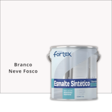Esmalte Sintético Branco Neve Fosco 3L - FORTEX Esmalte Sintético Branco Neve Fosco 3L - FORTEX