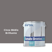 Esmalte Sintético Cinza Médio Brilhante 3L - FORTEX