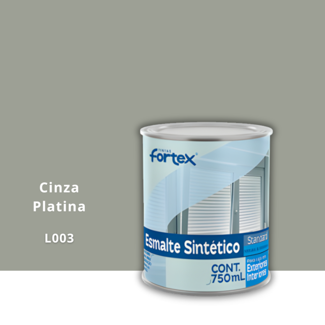 Esmalte Sintético Cinza Platina 750ML - FORTEX