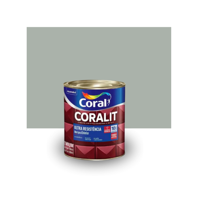 Esmalte Sintético Coralit Fosco Ultra Resistência Platina 900ml  - Coral  Esmalte Sintético Coralit Fosco Ultra Resistência Platina 900ml  - Coral