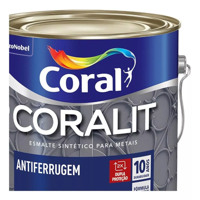 Esmalte Sintético Ferrolack Branco 3,6 Litros - CORAL Esmalte Sintético Ferrolack Branco 3,6 Litros - CORAL