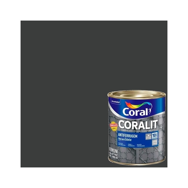 Esmalte Sintético Ferrolack Preto 900ml - CORAL Esmalte Sintético Ferrolack Preto 900ml - CORAL