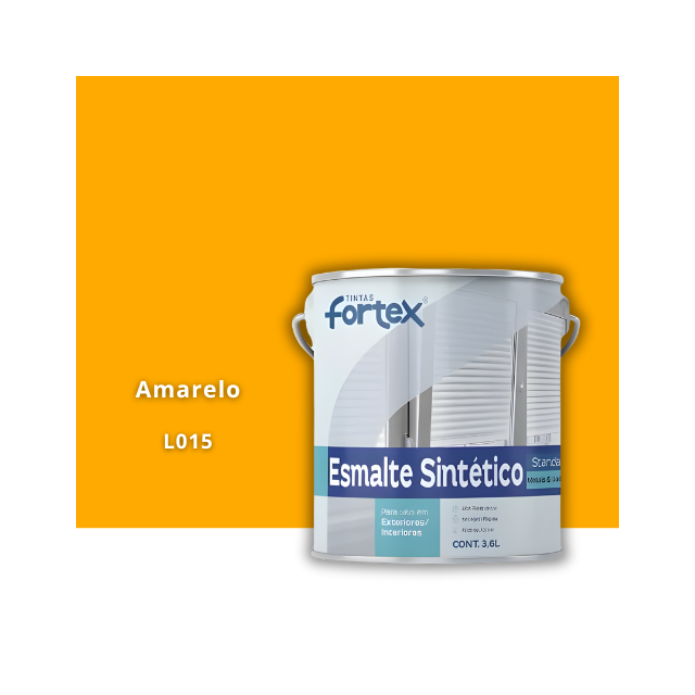Esmalte Sintético Fortmax Amarelo 3,6L - FORTEX Esmalte Sintético Fortmax Amarelo 3,6L - FORTEX