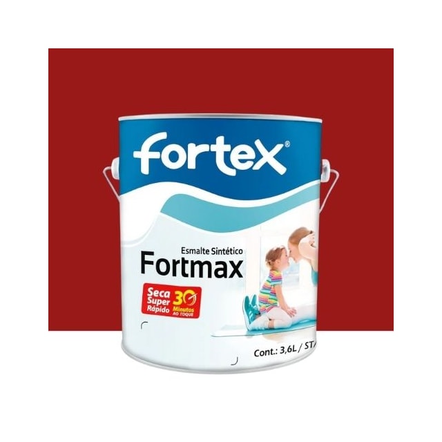 Esmalte Sintético Fortmax Base D'agua Vermelho 3,6l - Fortex