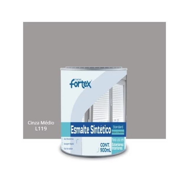 Esmalte Sintético Fortmax Cinza Médio 900ml - Fortex