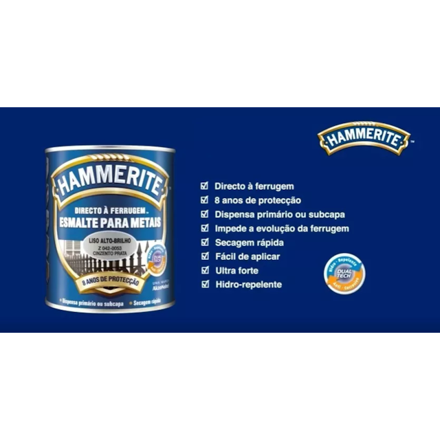 Esmalte Sintético Hammerite Branco 2,4 Litros - CORAL Esmalte Sintético Hammerite Branco 2,4 Litros - CORAL