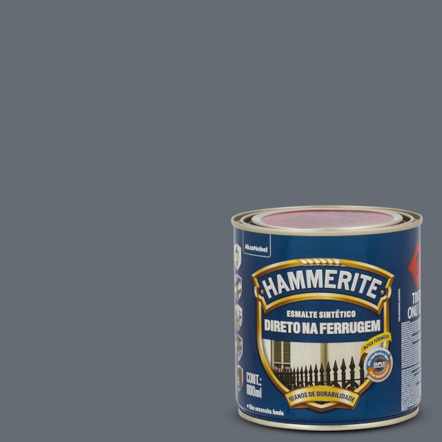 Esmalte Sintético Hammerite cinza Grey 800ml - CORAL Esmalte Sintético Hammerite cinza Grey 800ml - CORAL