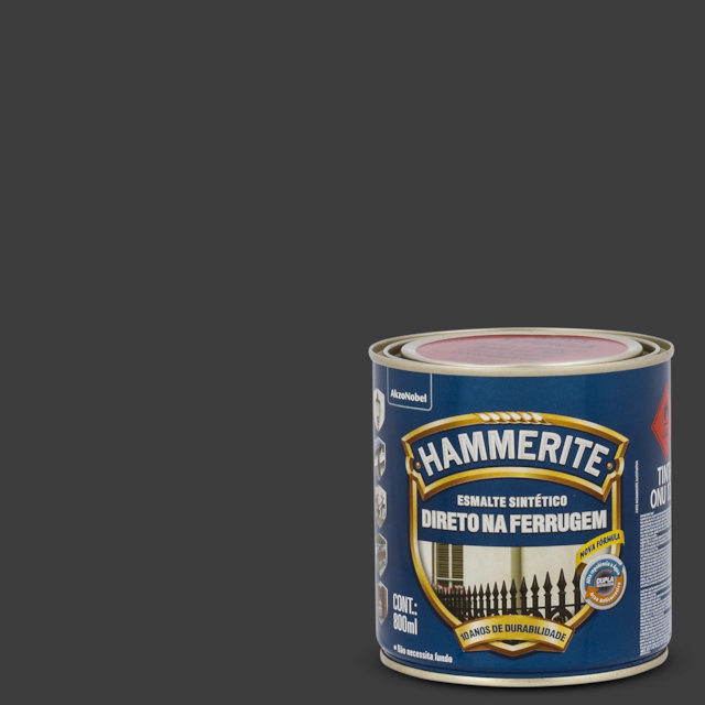 Esmalte Sintético Hammerite Preto 800ml - CORAL Esmalte Sintético Hammerite Preto 800ml - CORAL