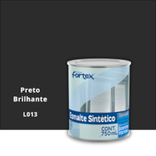 Esmalte Sintético Preto Brilhante 750ML - FORTEX Esmalte Sintético Preto Brilhante 750ML - FORTEX