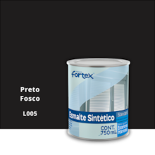 Esmalte Sintético Preto Fosco 750ML - FORTEX Esmalte Sintético Preto Fosco 750ML - FORTEX