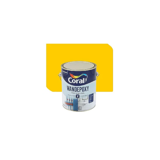 Esmalte Sintético Wandepoxy Amarelo Seguro 2,7 Litros - CORAL Esmalte Sintético Wandepoxy Amarelo Seguro 2,7 Litros - CORAL