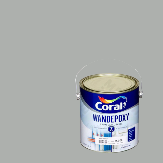 Esmalte Sintético Wandepoxy Cinza 2,7 Litros - CORAL Esmalte Sintético Wandepoxy Cinza 2,7 Litros - CORAL