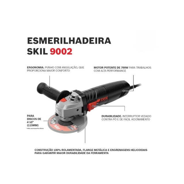 Esmerilhadeira LCM 9002 700w - SKIL