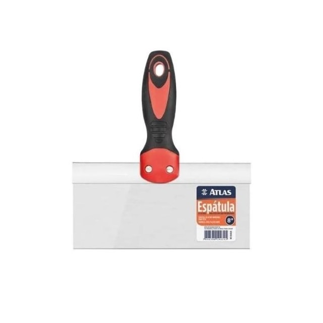 Espátula Retangular Drywall Inox 8 Pol. - ATLAS Espátula Retangular Drywall Inox 8 Pol. - ATLAS