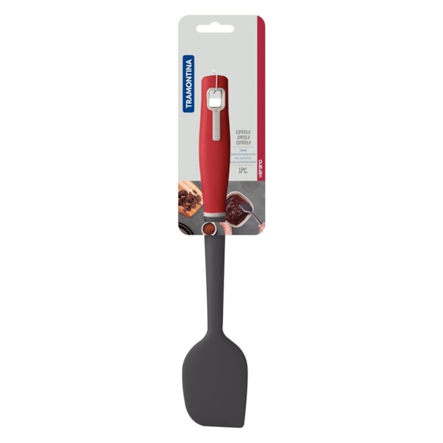 Espátula Tramontina Verano em Silicone com Cabo de Polipropileno Vermelho Espátula Tramontina Verano em Silicone com Cabo de Polipropileno Vermelho