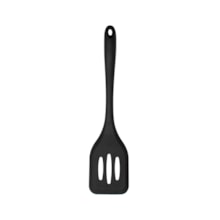 Espátula Vazada De Silicone Preto Resistente Mimo Style Espátula Vazada De Silicone Preto Resistente Mimo Style