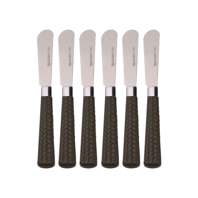 Espátulas Rattan Prata 6 Peças Mimo Style Espátulas Rattan Prata 6 Peças Mimo Style