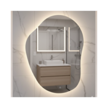 Espelho Orgânico Fedra com Fita LED Branco Quente 60x45cm - DL VIDROS