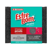 Esponja Abrasiva Limpeza Pesada, Revestida Inox - BETTANIN