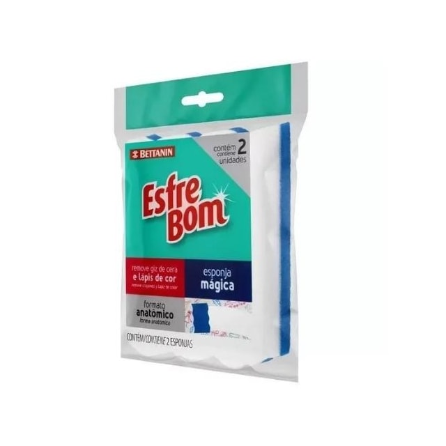 Esponja Esfrebom Mágica Com 2 Peças - BETTANIN Esponja Esfrebom Mágica Com 2 Peças - BETTANIN
