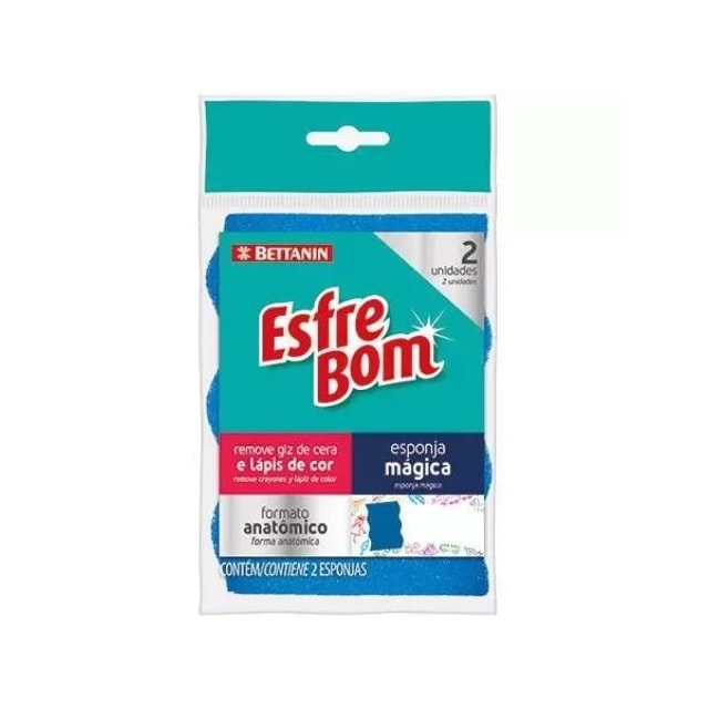 Esponja Esfrebom Mágica Com 2 Peças - BETTANIN Esponja Esfrebom Mágica Com 2 Peças - BETTANIN