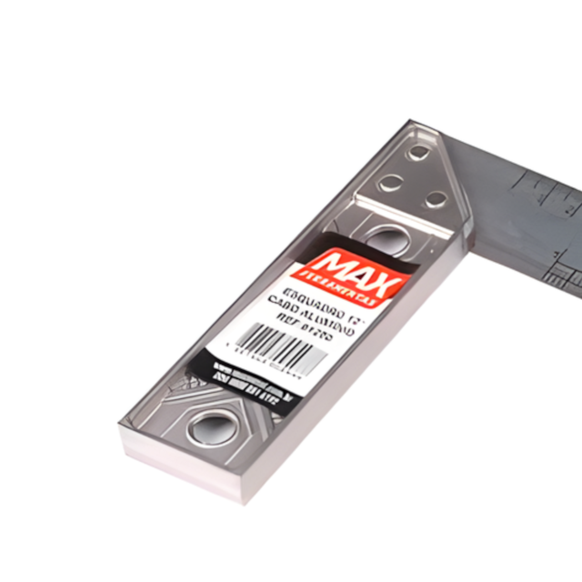 Esquadro de Aço 10x25,40cm Cabo de Aluminio - DIMAX