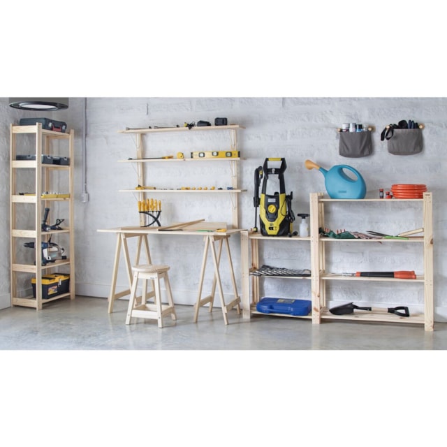 Estante de Madeira Tramontina Modulare 4 Prateleiras 90x30,2 cm Estante de Madeira Tramontina Modulare 4 Prateleiras 90x30,2 cm