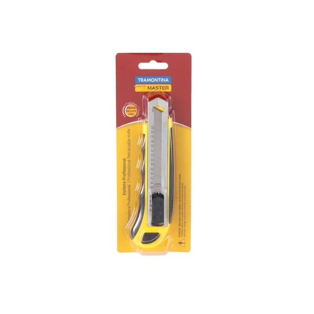 Estilete Lâmina 6 Pol. Preto e Amarelo - TRAMONTINA Estilete Lâmina 6 Pol. Preto e Amarelo - TRAMONTINA