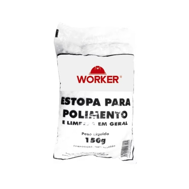 Estopa de Polimento Branca 150g - Worker Estopa de Polimento Branca 150g - Worker
