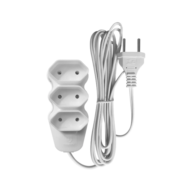 Extensão Elétrica Branca 5M - LIEGE Extensão Elétrica Branca 5M - LIEGE