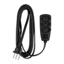 Extensão Elétrica PP Preta 3 x 0,75mm 5m - Daneva