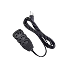 Extensão Elétrica Preta 5M Cabo PP 2P + T - PERLEX