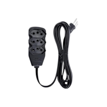 Extensão Elétrica Preta 5M Cabo PP 2P + T - PERLEX