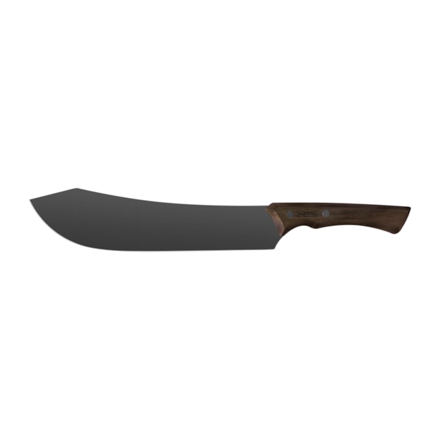 Faca para Carne Tramontina Churrasco Black com Lâmina de Aço Inox Escurecido e Cabo de Madeira 10" Faca para Carne Tramontina Churrasco Black com Lâmina de Aço Inox Escurecido e Cabo de Madeira 10"